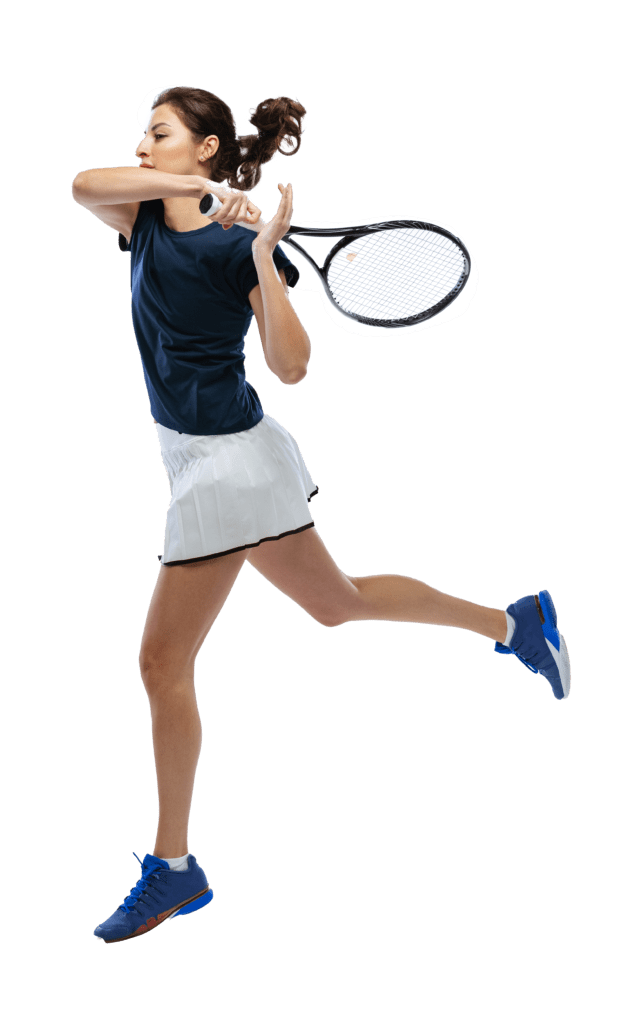 Dziewczyna podczas gry w tenisa